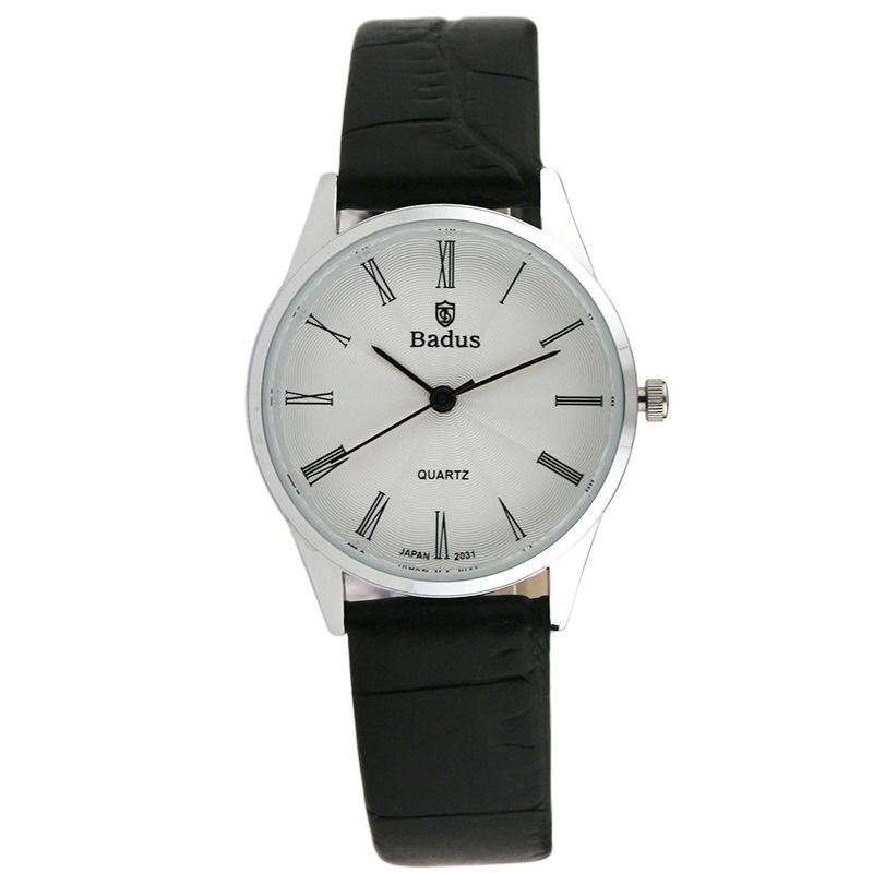 佰镀时(badus)手表男士 简约时尚商务男表 休闲情侣对表 经典皮带石英