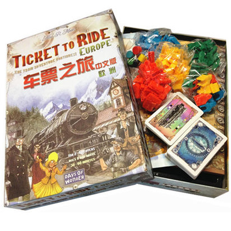 车票大亨 欧洲之旅版 中文版 中文经典聚会游戏 铁老大原型桌面游戏