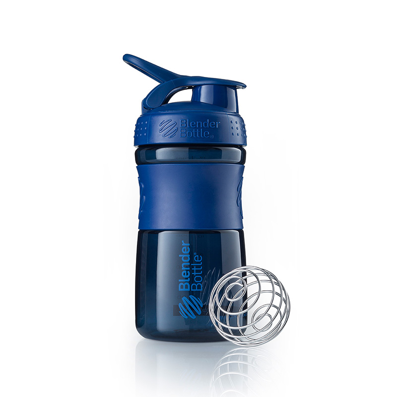 Blender Bottle 运动健身摇摇杯进口蛋白粉搅拌球奶昔杯 深蓝色20oz
