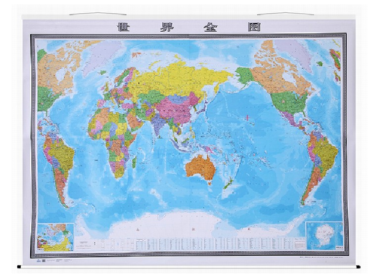 2021世界地图挂图 世界全图-政区版 四拼接地图 3米x2.2米精品