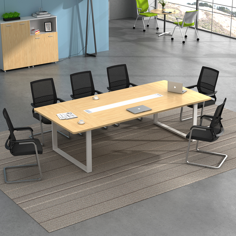YOE.FTY优宜会议桌长桌长方形会客桌接待洽谈桌培训桌大小型会议桌椅组合 3.0*1.3米会议桌