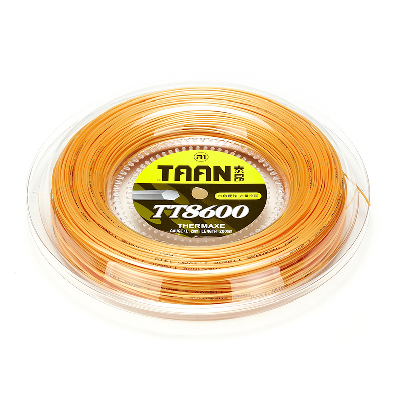 泰昂（Taan） 泰昂TAAN网球线大盘200米硬线网球拍线耐打弹性旋球 8600 桔色 六角硬线
