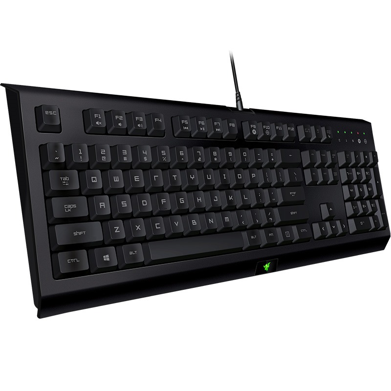 雷蛇 Razer 萨诺狼蛛 有线键盘 办公键盘 104键 电竞 黑色 英雄lol绝地求生cf吃鸡神器