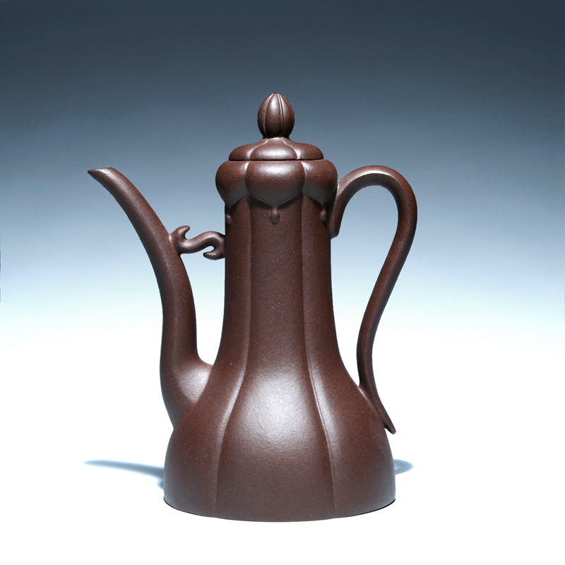 宜兴全纯手工紫砂壶功夫茶具原矿黑星砂紫泥名家吴海良320cc琼浆玉露