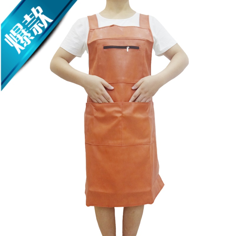 优质防溅水防油围裙 耐酸碱仿皮皮革无袖围裙 加厚皮质工作服皮围裙