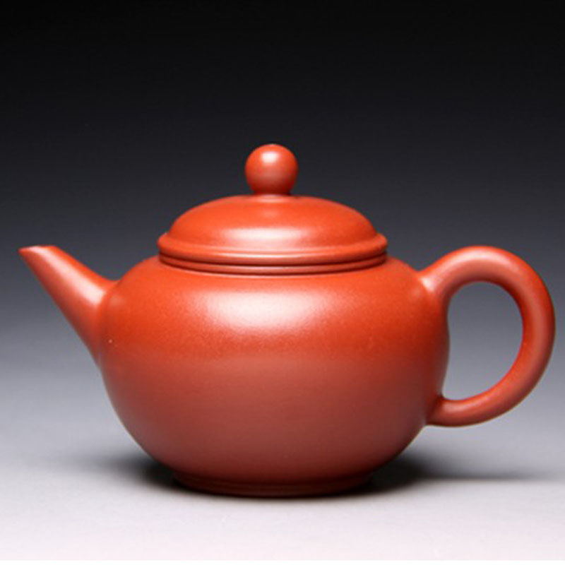 美典(meediea)宜兴名家紫砂壶 茶具茶壶 全手工原矿朱泥水平壶200cc