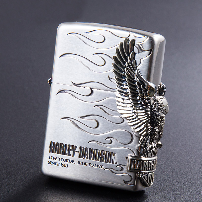 芝宝zippo打火机 哈雷火焰大侧鹰hdp-04复活之鹰徽章 雄鹰贴章 专柜