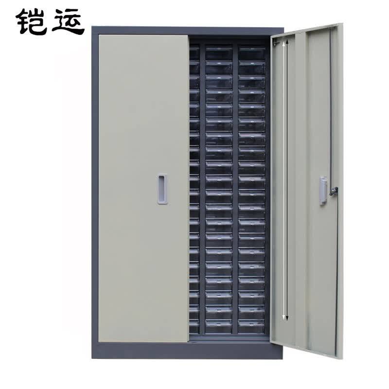 铠运 铁皮零件柜抽屉式100/75抽工具整理柜物料螺丝柜刀具样品收纳柜 100抽透明抽屉(带门)高性价比高么?