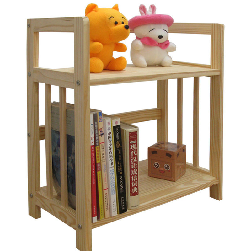 宜哉 实木家用书架玩具架幼儿园小学生组合书柜层架厨房储物收纳架