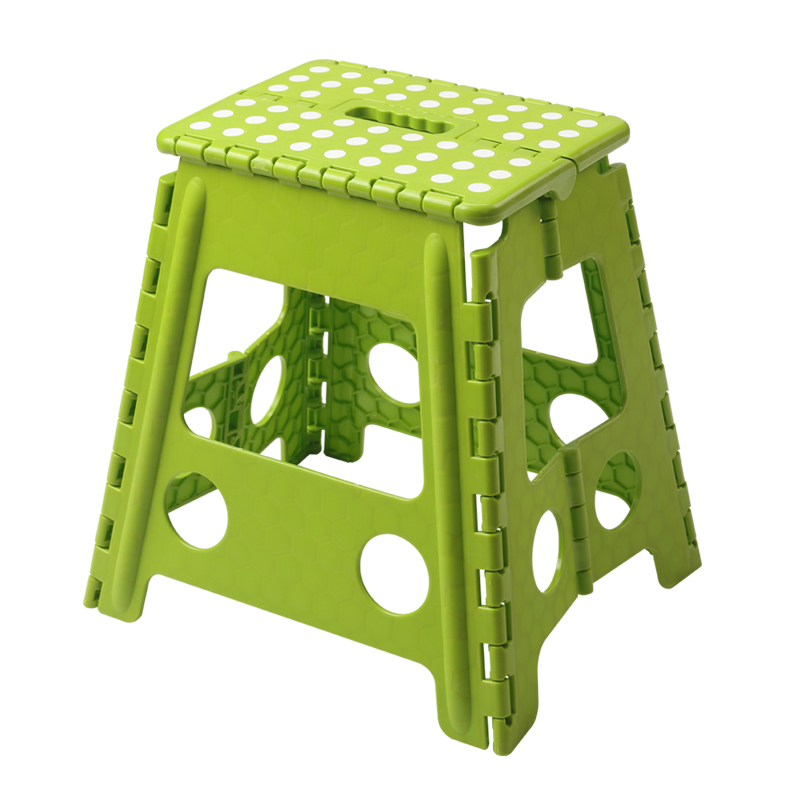 宜瑞思 塑料折叠凳子加厚小椅子餐桌凳便携式手提小板凳马扎 户外板凳 大号绿色