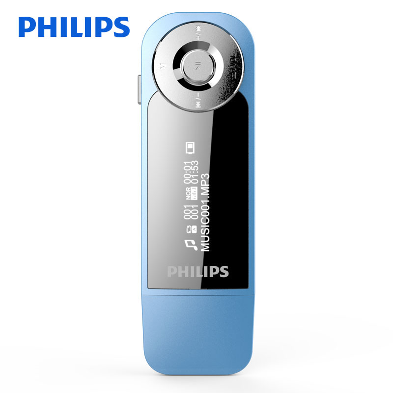 飞利浦（PHILIPS）SA1208 飞声音效8G 发烧无损运动跑步MP3播放器 FM 蓝色