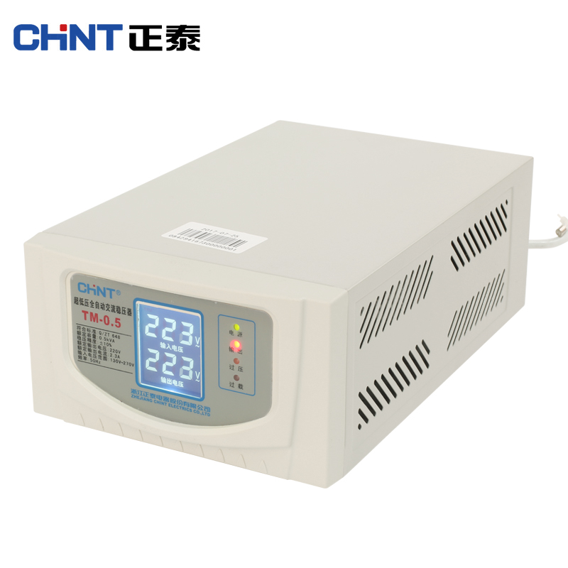 正泰(chnt)电子稳压器220v单相小型交流tm-0.
