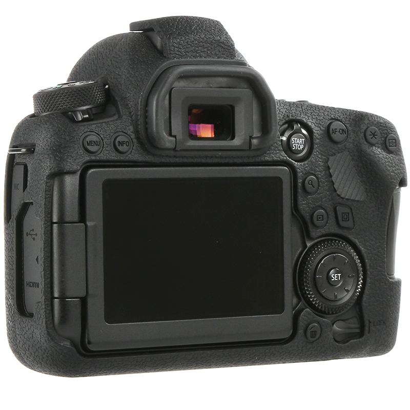 qeento 硅胶套6DII 适用于佳能6D2/6D MARK II相机 保护套 保护壳 黑色
