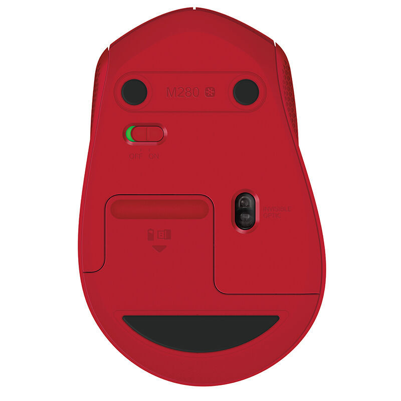 罗技（Logitech） M280无线鼠标光电笔记本电脑商务办公家用鼠标 M280红色