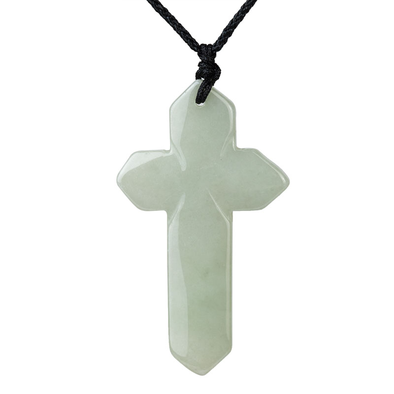 淘玉 翡翠吊坠十字架吊坠 中西文化结合 翡翠玉个性品位项链挂件 cwu