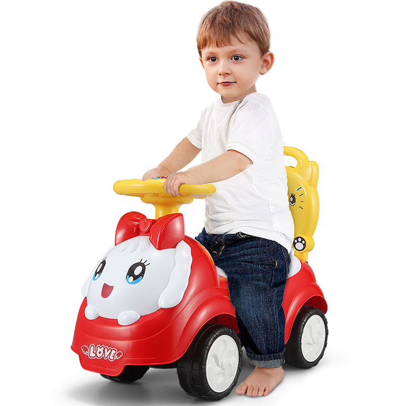 纽奇（Nukied）儿童玩具 扭扭车儿童车1-2岁溜溜车宝宝音乐摇摆车四轮滑行车 红色 FD-6810 六一儿童节礼物