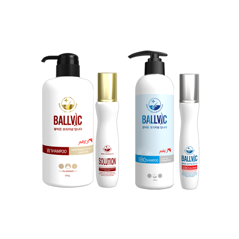BALLVIC 女士控油洗发套装 四件套（洗发水+SEBO洗发水+营养水*2）无脱发成分 博碧