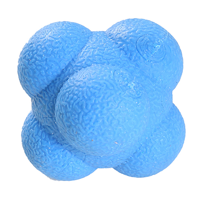 六角球灵敏球 反应力训练敏捷球变向球 篮球乒乓球速度训练器材 高难度六角球蓝色
