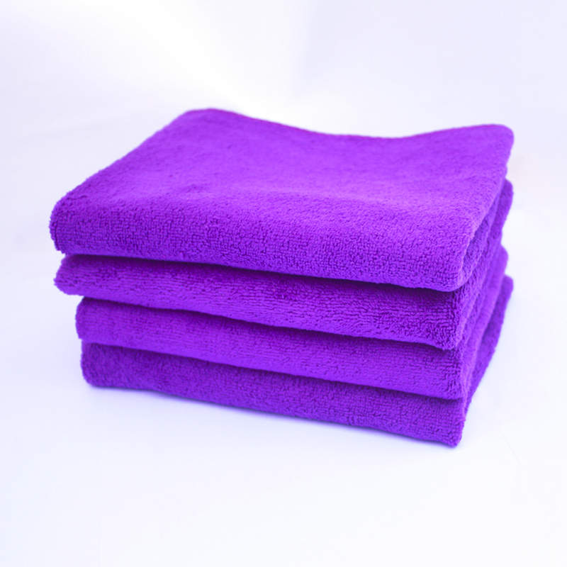 好欢洗 抹布毛巾清洁用品纤维清洁布家政家务保洁用68*29cm 抹布紫色5条装