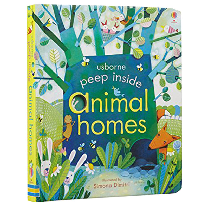 【现货】【peep inside】animal homes,【洞洞书】动物家园 英文儿童