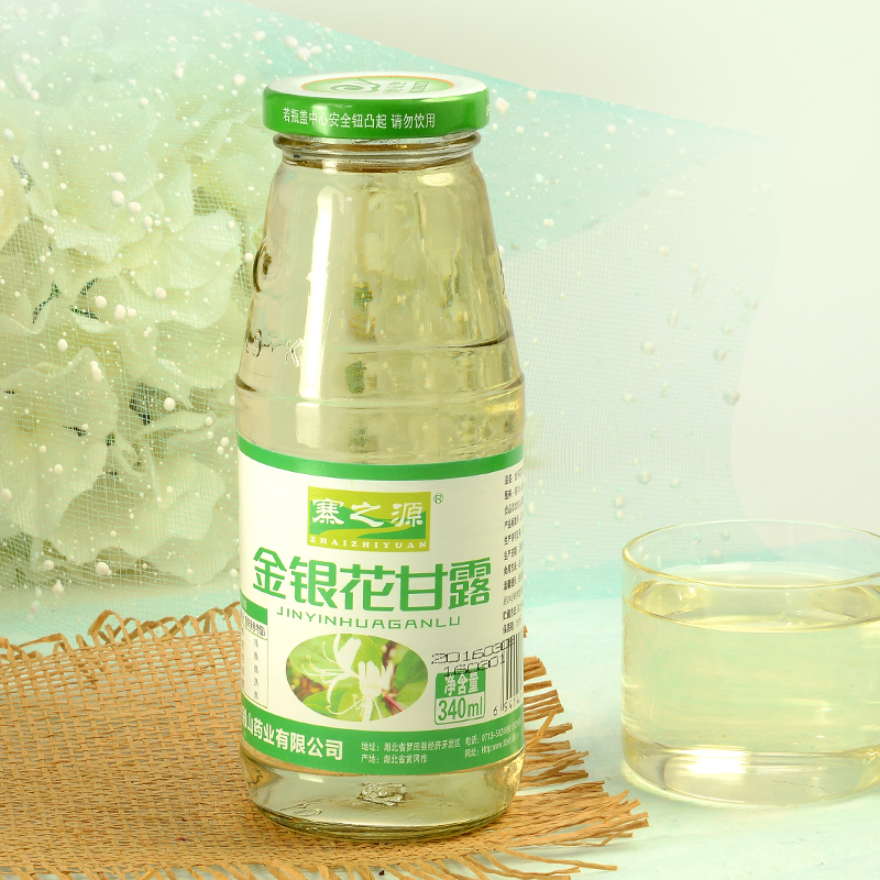 楚天舒 大别山金银花露饮料银花露整箱成人清凉饮品 1箱装(340ml*12瓶