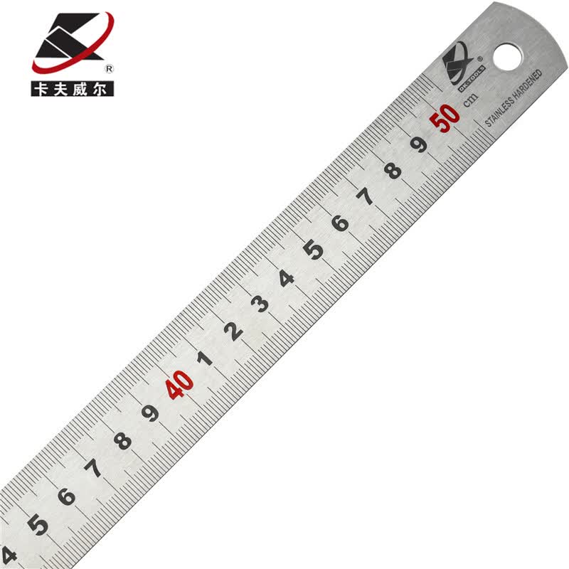 卡夫威尔 不锈钢直尺 家用工业多用途尺子 500mm-mr3050