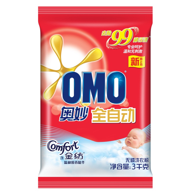 奥妙(OMO)无磷洗衣粉 全自动含金纺温和馨香精华3000g
