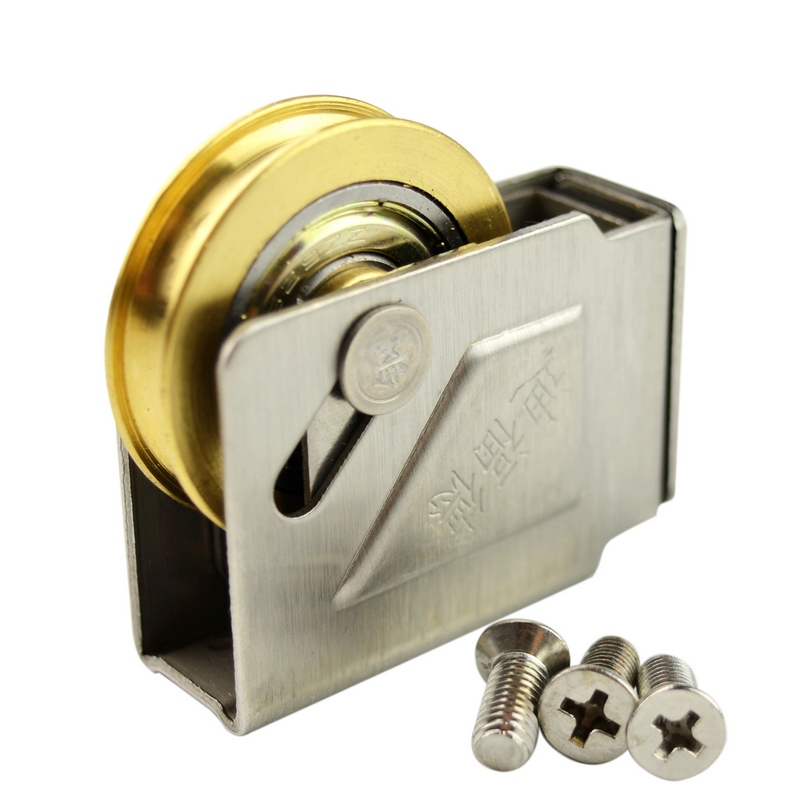 迪福德 2个装 73型老式铝合金窗滑轮平移推拉门窗轮子滚轮轴承铜质轮盘 2个的价格