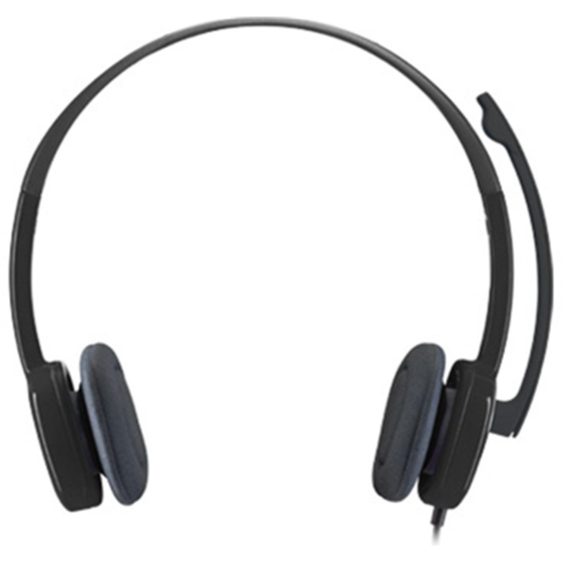 罗技（Logitech）H151 立体声耳机 带麦克风话筒 电脑笔记本办公耳麦 黑色