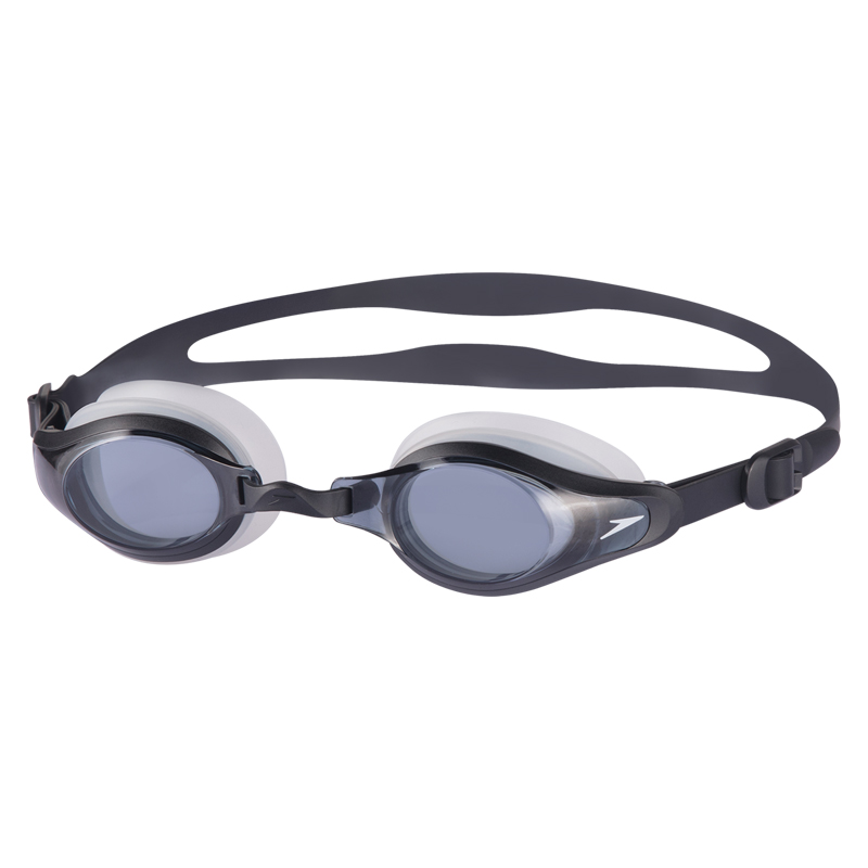 速比涛（Speedo） 速比涛男女士近视大框防水高清防雾带度数贴合舒适可调节休闲游泳眼镜 黑色 250度