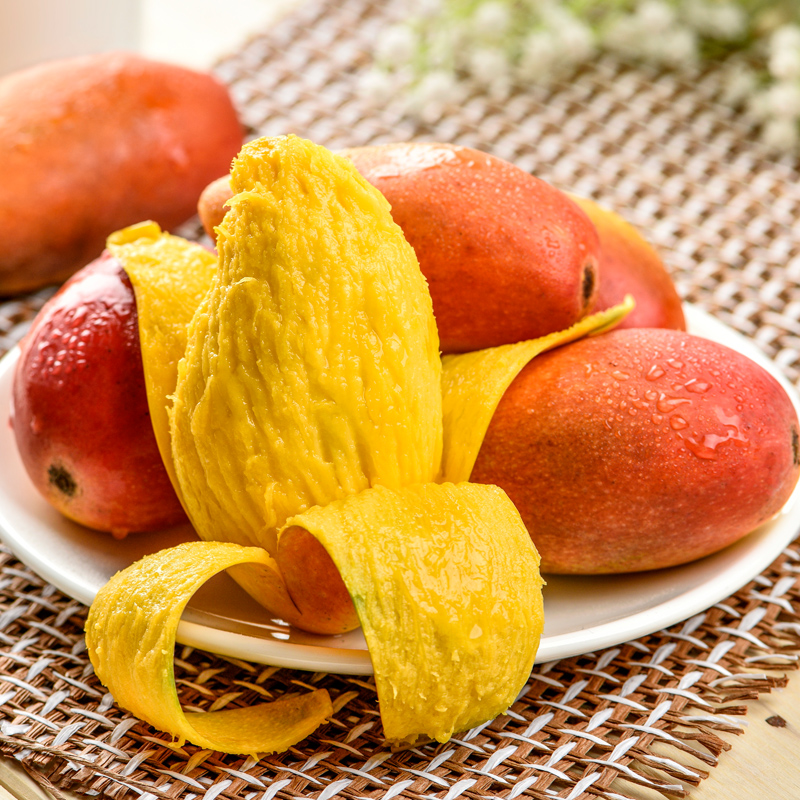 鲜菓篮 芒果生鲜水果新鲜芒果 贵妃芒带箱5斤精品果 水果生鲜