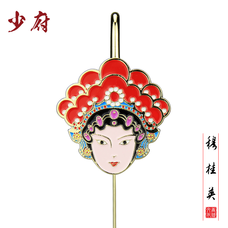 礼品公司礼品复古金属书签古典金属创意礼物书签毕业礼物定制 穆桂英