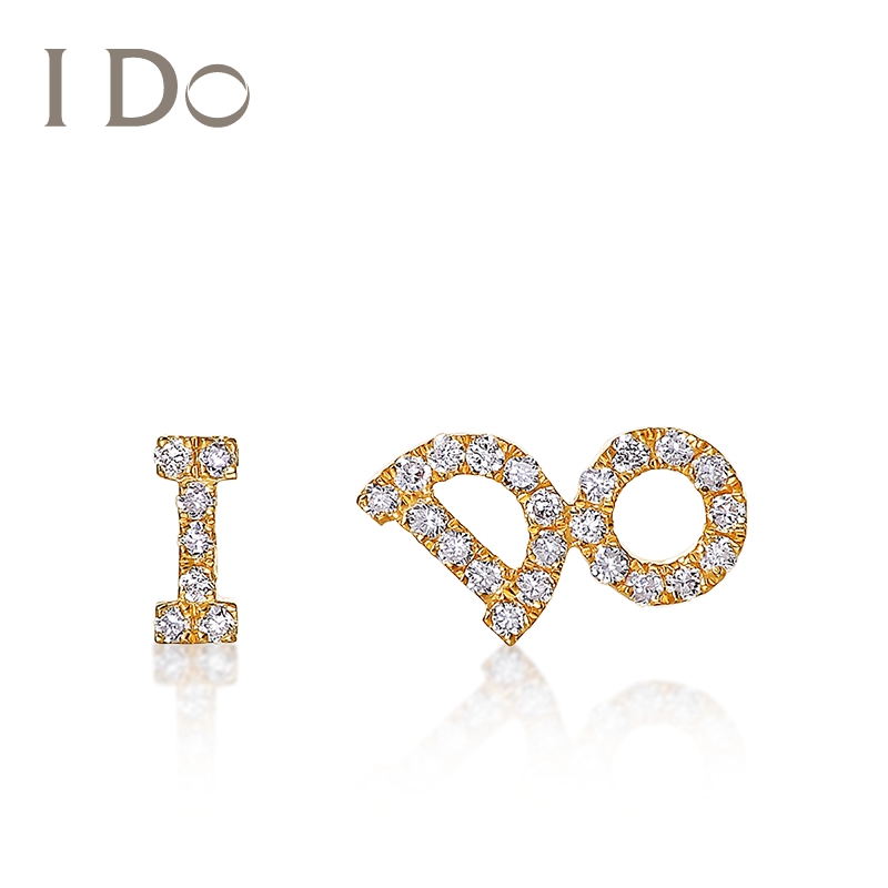 ido钻石k金耳钉