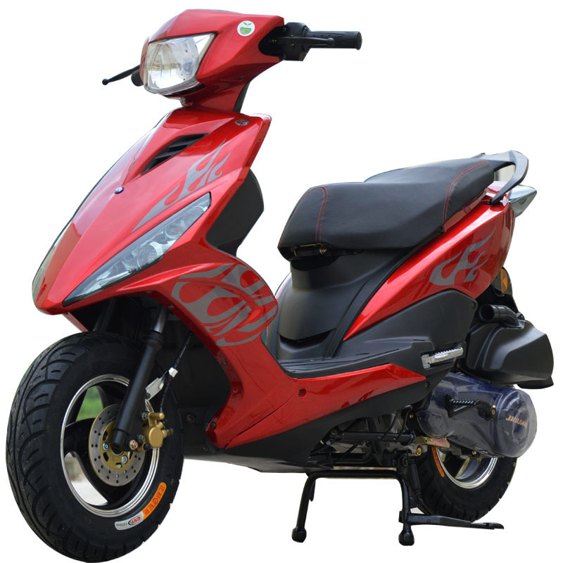 艾璐歌125cc踏板摩托车鬼火RSZ踏板车可改装音响助力车男女生代步摩托车 改装音响版 国四电喷红色