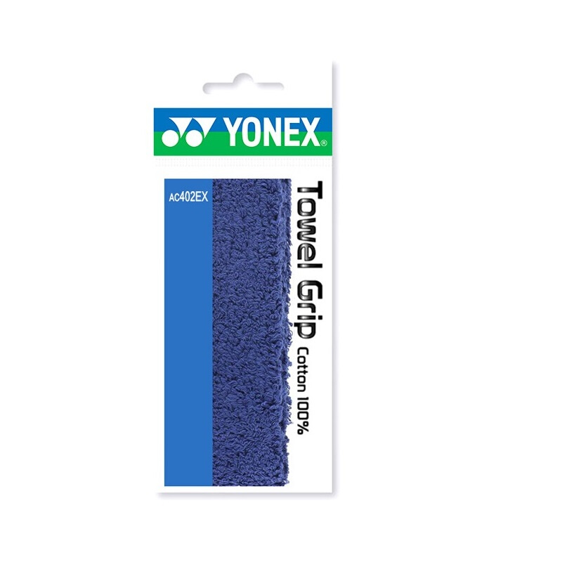 YONEX尤尼克斯毛巾手胶AC402吸汗带握把防滑吸汗胶 蓝色（002）单条装