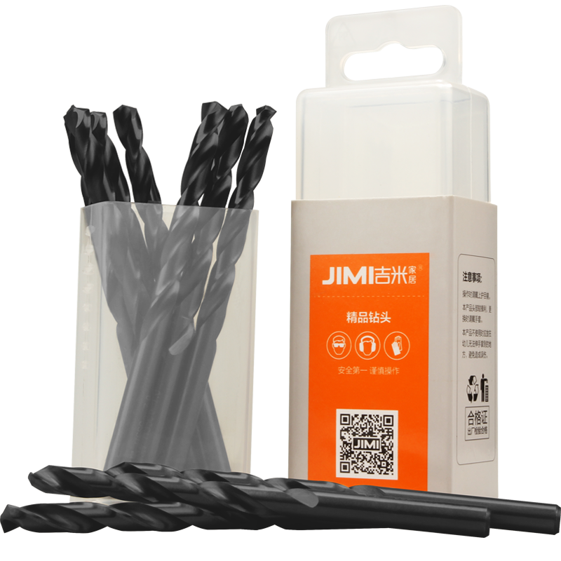 吉米家居 JM-G14306 高速钢麻花钻头手电钻冲击钻头塑料铜铝木工钻电动工具配件6mm10支装