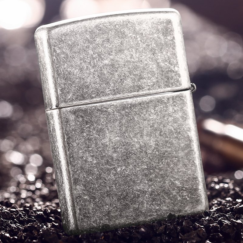 zippo打火机原装 古银深雕足迹 zppo复古男士礼品刻字 足迹 单机