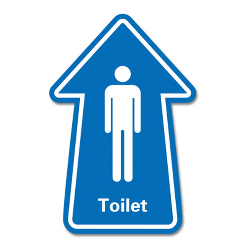 厕所耐磨防滑 toilet男女卫生间标志地贴 男一张 40x60cm