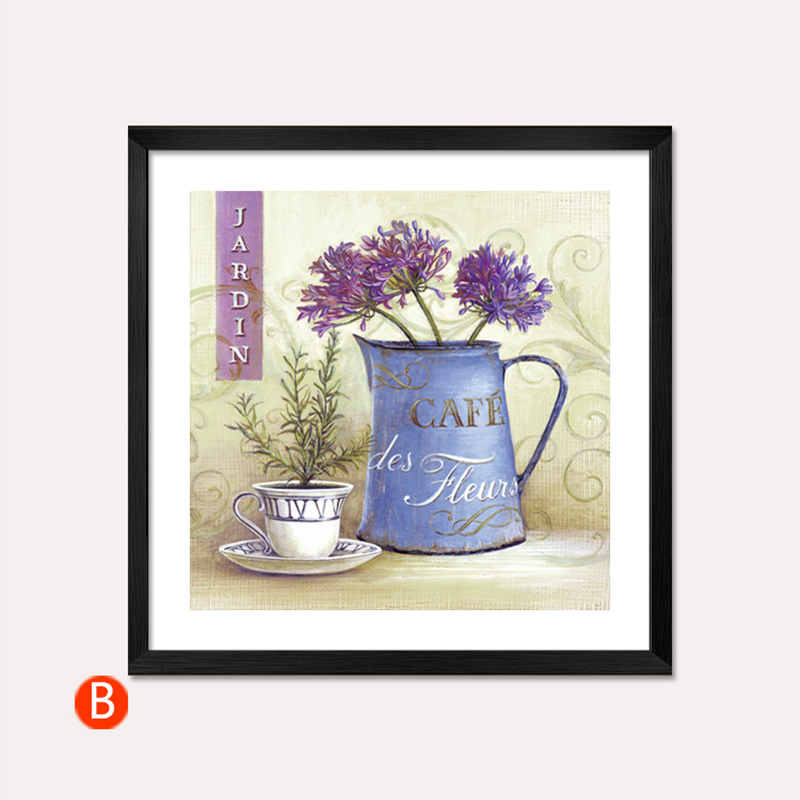 装饰画田园风格沙发背景挂画餐厅楼梯玄关墙上装饰画有框画简框挂画 b