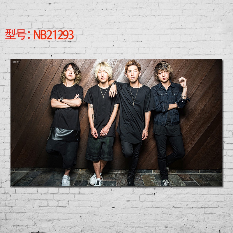 居梦坞 one ok rock日本摇滚乐队牛皮纸海报装饰画 酒吧照片相框墙