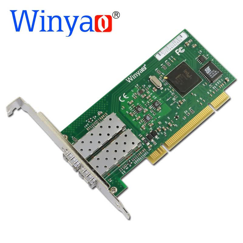 Winyao WY546DF PCI 台式机双口千兆光纤网卡82546 8492MF WY546DF