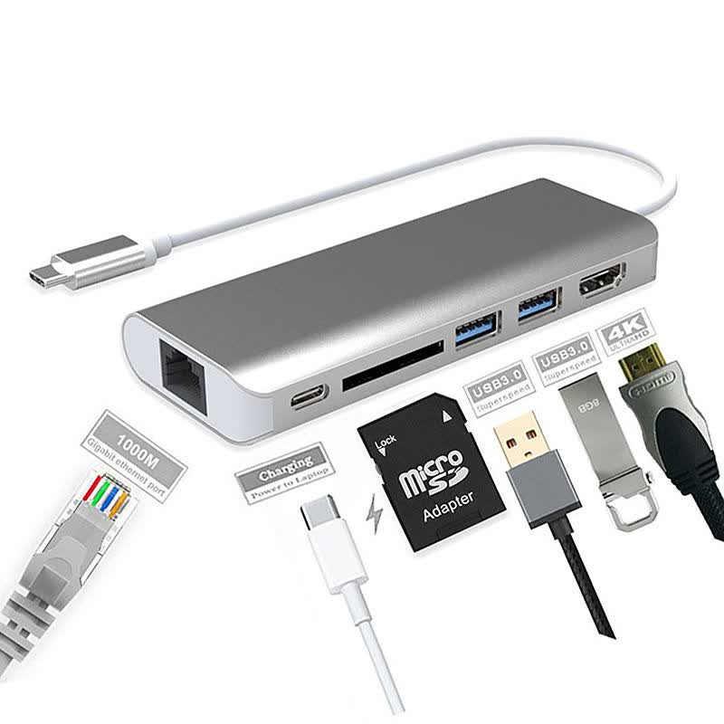 ajiuyu dell戴尔笔记本type-c拓扩展坞usb3.