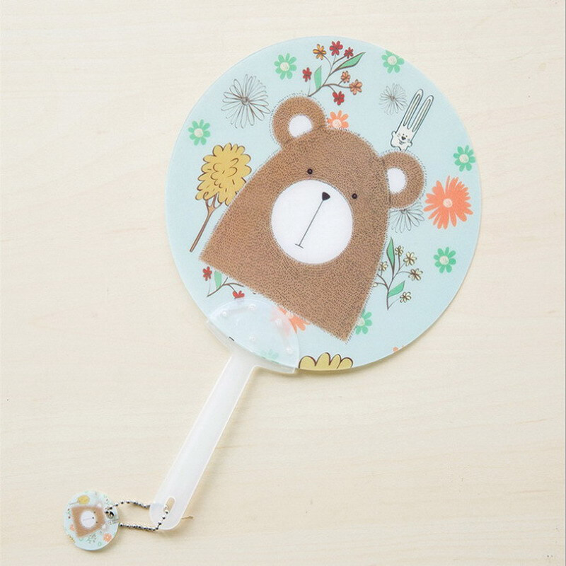 欧知哲 羽毛扇卡通小扇子儿童塑料扇男女式便携扇子 款式随机 3个  约