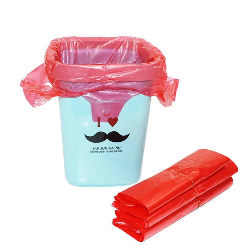 赞晨 家庭办加厚防漏背心式垃圾袋收纳袋分类垃圾袋 红色  35cm*55cm  38只