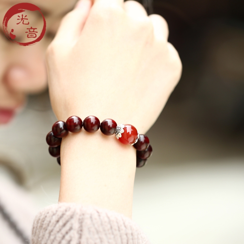 光音 收藏级 小叶紫檀手串 10mm佛珠佛珠手链 高密高油老料