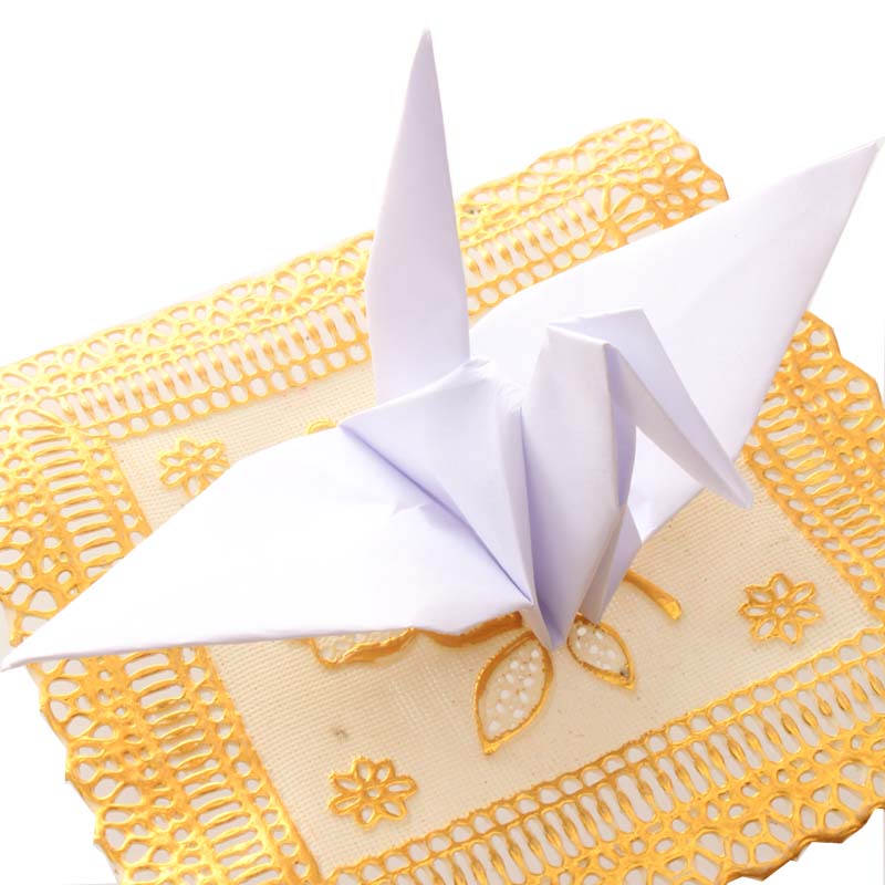 店面橱窗酒吧装饰品  手工diy制作白色折纸千纸鹤成品圣诞节创意礼品