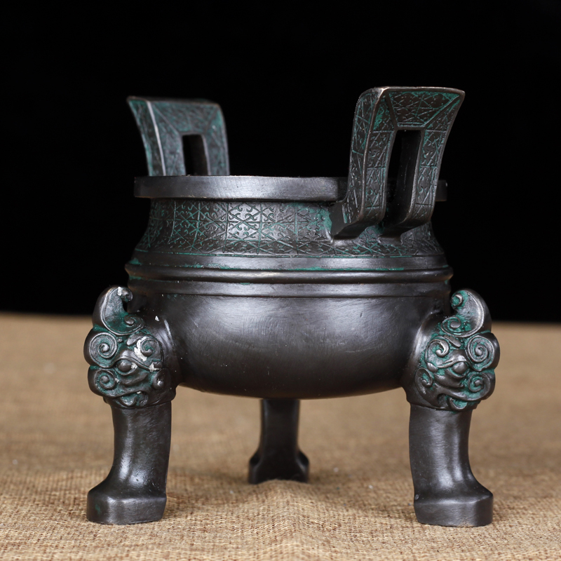 聚玄轩精品青铜鼎摆件仿古全铜鼎把玩家居装饰工艺品礼品摆件 楚大鼎 