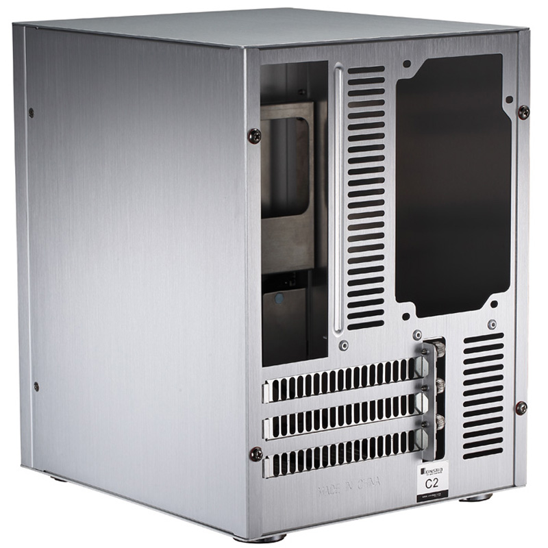 乔思伯（JONSBO）C2 银色 MINI机箱（支持24.5*21.5CM尺寸内主板/全铝机箱/ATX电源/80MM高内散热器）