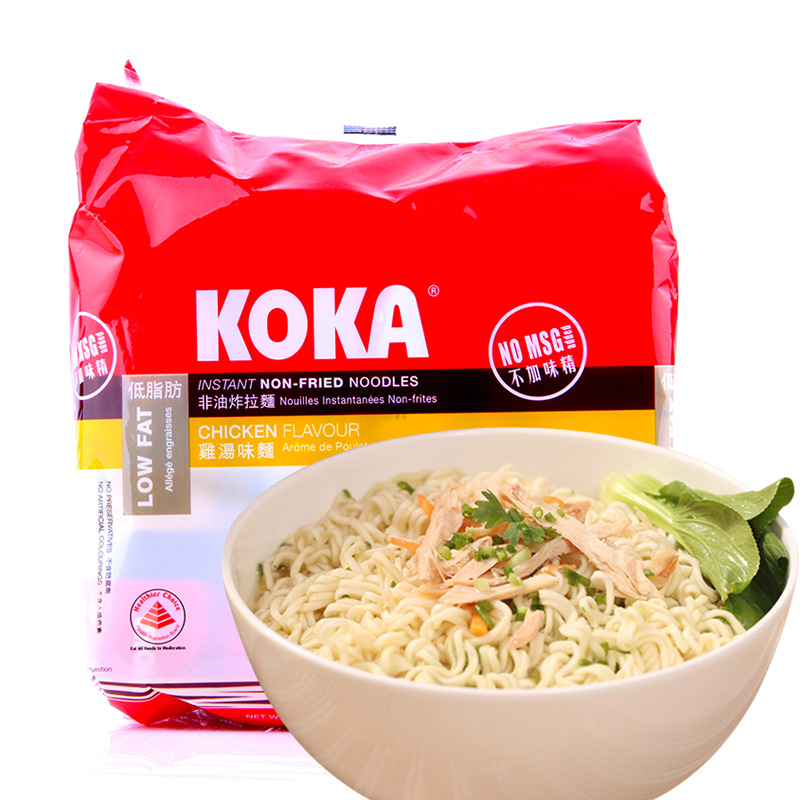 可口新加坡进口KOKA鸡汤面（非油炸泡面）85g*4包方便面泡面4连包速食