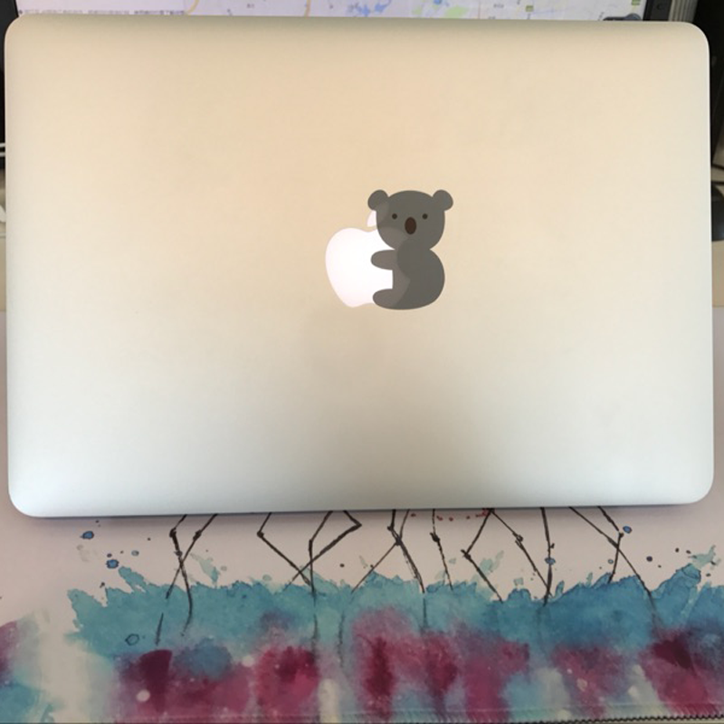 skinat 苹果笔记本创意贴膜 macbook彩色局部贴纸 笔记本可爱贴 考拉